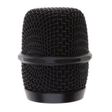 Replacement KTV Handheld Mic Microphone Ball Head Mesh Grill Dia 37mm Black