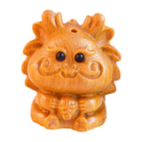Maxbell Mini Wood Carved Dragon Figurine Cute for Chinese Spring Festival Home Decor Style A