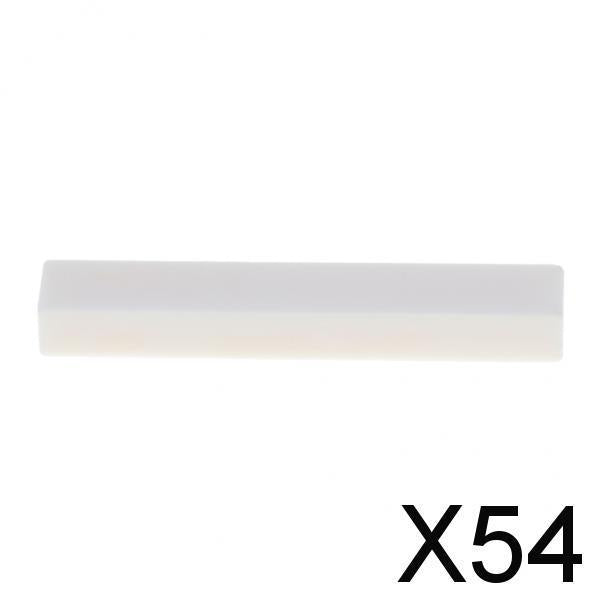 Maxbell 54x6 String Acoustic Guitar Bone Bridge Nut for Guitar Replacements Parts