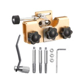 Maxbell Chain Saw Sharpening Jig Tool Kit Length 8.5cm Sturdy Aluminum Alloy Portable Golden