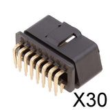 Maxbell 30xOBDII OBD2 16 Pin 90 Degree Angle Male Plug Connector Adaptor