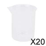 Maxbell 20x50ml-500ml Clear Graduated Beaker Measuring Cup Kitchen Lab Tool 100ml