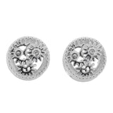 Maxbell Gears Design Brass Ear Flesh Tunnel Ear Gauges Ear Plugs Body Piercings 12mm - Aladdin Shoppers