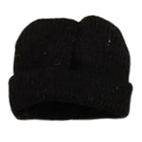 Maxbell 1/12 Figure Hat Accessories Trendy Female Male Dolls Soft Slouchy Beanie Cap Black