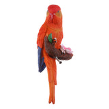 Maxbell 3Pcs Resin Parrots Budgerigar Birds Animals Ornaments Hanging Decorations