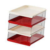 Maxbell Desktop File Sorter Organizer Desk Supplies Letter Organizer Document Holder Red White 4 Tier