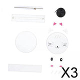 Maxbell 3xDIY Leather Bag Making Cute Hand Knitting Craft Shoulder Bag Sewing Material White