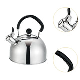 Maxbell Whistling Kettle with Handle Cooker Tea Kettle for Camping Barbecue Outdoor Silver
