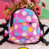 Maxbell Maxbell Pet Dog Puppy Outdoor Travel BackPack Dot Bag Carrier w/ Harness Purple M