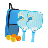 Maxbell Kids Pickleball Paddles Set Rackets Professional with Balls and Bag Training Light Bulb