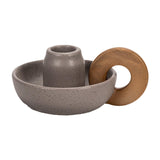 Maxbell Ceramic Candle Holder Ornament Candlestick Holder for TV Stand Party pink grey
