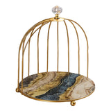 Maxbell Iron Bird Cage Cosmetic Organizer Bathroom Storage Rack Dresser Holder Stand 1 Layer Star River