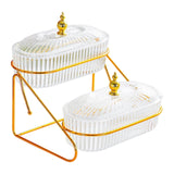 Maxbell Multi Tired Fruit Bowl Snack Plate Serving Tray for Home Birthday Decoration 2 Layer
