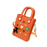 Maxbell Hole Bag Handheld Portable with Hole Crossbody Bag for Beach Travel Shopping Orange