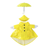 Maxbell Raincoat Goose Outfit Fits 23" H Statue Cute Costume for Yard Courtyard Home