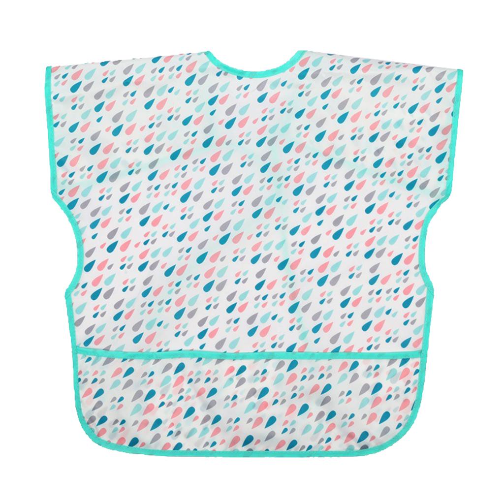 Maxbell Sleevless Drooling Teething Waterproof Bib for Baby Toddlers Raindrop M
