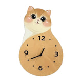 Maxbell Cat Wall Clock Non Ticking Unique Decoration for Study Room Home Dining Room No Tail 40cmx26cm