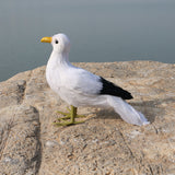 Maxbell 2Pcs Artificial Bird Feather Realistic Home Garden Decor Ornament Seagull