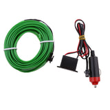 Maxbell Maxbell 5M Car Neon Cold Light EL Wire Strip Tube with 12V Drive Inverter Deep Green