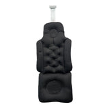 Maxbell Full Body Bath Pillow Polyester Back Support Waterproof Sturdy Shower Pillow Black