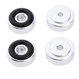 Maxbell 4 Pack Aluminum Speaker Spike Shockproof 20x8mm Isolation Feet Stand Cone Pad Turntable Amplifier CD DAC Recorder Silver - Aladdin Shoppers
