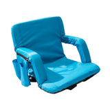 Maxbell Folding Stadium Seat with Armrests with Back Support for Lawns Events Picnic