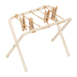 Maxbell Dollhouse Clothes Drying Rack Playset for Doll House Laundry Room Kids Gifts white