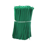 Maxbell 100x Green Twist Ties Multifunction Plastic Coated for Plants Climbing Tying