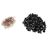 Maxbell 200pcs Black Plastic Safety Eye with Backs for Bear Doll DIY Craft 12mm 15mm