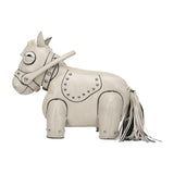 Maxbell Horse Shape Crossbody Bag PU Leather Casual Handbag for Work Shopping Travel White