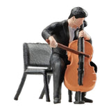 Maxbell 1:64 Scale Band Figurine Dioramas for Train Layout Micro Landscape DIY Scene Cellist