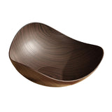 Maxbell Imitation Wood Dried Fruit Dish Irregular Fruit Tray for Snacks Fruits Bread Dark