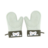Maxbell Silicone Oven Mitts Easy to Use Kitchen Mitts for Barbecue Camping Microwave 28 cmx18 cm Green