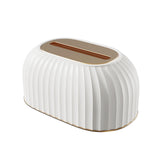 Maxbell Maxbell Facial Tissue Box Holder Dispenser Pumping Paper Case for Restaurant Elegant White