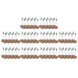 Maxbell 100Pcs Rustic Fire Scar Wood Base Photo Clip Wedding Table Place Card Holder