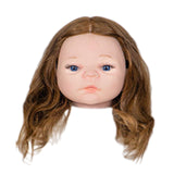 Maxbell Baby Mannequin Head Easy to Use with Human Hair for Hairpin Dyeing Hairstyle Brown