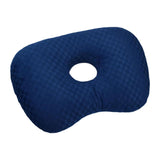 Maxbell Ear Piercing Pillow Neck Head Support with Ear Hole Washable Sleeping Pillow Navy