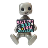 Cute Tiny Robot Figure Decorative Statue for Shelf Table Centerpiece Cabinet Style D