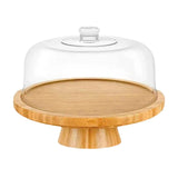 Maxbell Wooden Cake Stand with Lid Board Decorative for Fruit Platter Nachos Holiday