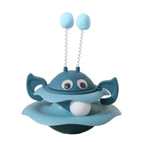 Maxbell Turntable Cat Toy Wobble Spinner for Indoor Adult Cats Medium and Small Cats Blue