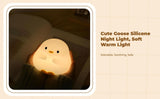 Goose Night Light, Soft Silicone, Dimmable Warm Light, Nursery, Bedside Lamp Duck Standard