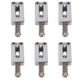 Maxbell 12 Pieces Electric Guitar Bass Bridge Tailpiece Saddles Screws w/ Springs
