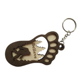 Maxbell Car Keychain Key Holder Ornament Cute Wooden Keyring for Keys Backpack Purse