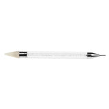 Maxbell Maxbell Nail Art Dotting Pen Dual-ended Rhinestone Beads Picker Wax Pencil White