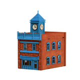 Maxbell 1/72 Wooden Architecture Kits 3D Wooden Puzzle Handmade Hobby Scene for Gift