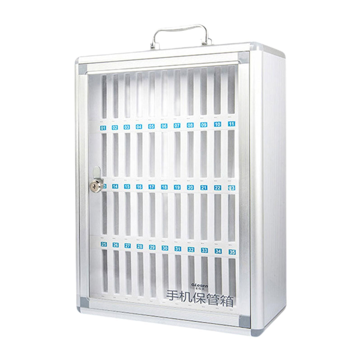 Maxbell Cell Phone Locker Wall Mounted Portable Storage Cabinet for Classroom Office 48 Slots