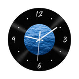 Maxbell Wall Clock 30cm Easy to Read Minimalism Silent for Restaurant Office Bar Sea Picture