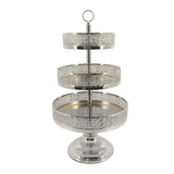 Maxbell 3 Tiered Cupcake Stand Tiered Serving Tray for Tea Party Wedding Celebration Argent