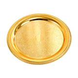 Maxbell Aluminum Alloy Plate Dish Serving Platter for Kitchen Home Gold