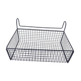 Maxbell Bedside Hanging Storage Basket Rustproof Beside Shelf for Bedroom Home Black without Hooks